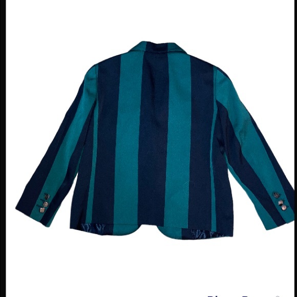 GUCCI Spring 2009 Green & Black Striped Prep Blazer - Picture 3 of 15